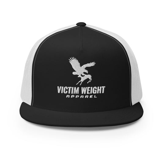 Victim Weight White Logo Flat Bill Hat