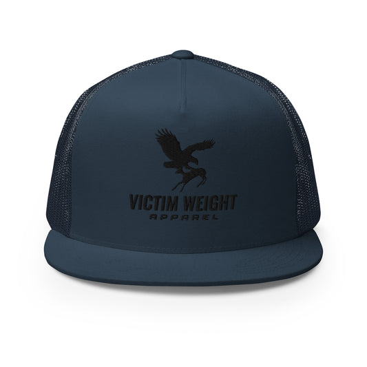 Victim Weight Black Logo Flat Bill Hat